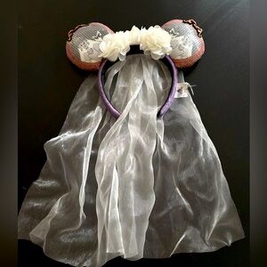 Disney Haunted Mansion Constance The Bride Bridal Veil Wedding Ears Headband